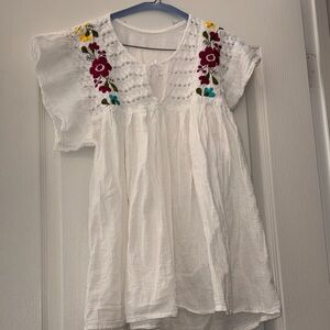 Mexican Embroidered Blouse